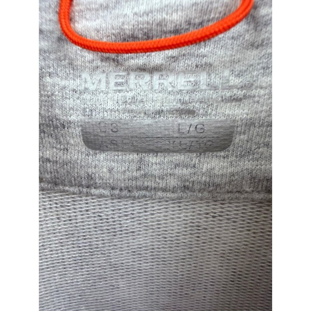 Merrell Gray Cowl Neck Sweatshirt Dress Tunic L Cozy Minimalist Athleisure - Picture 7 of 8